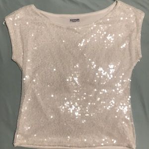 Sequins White blouse